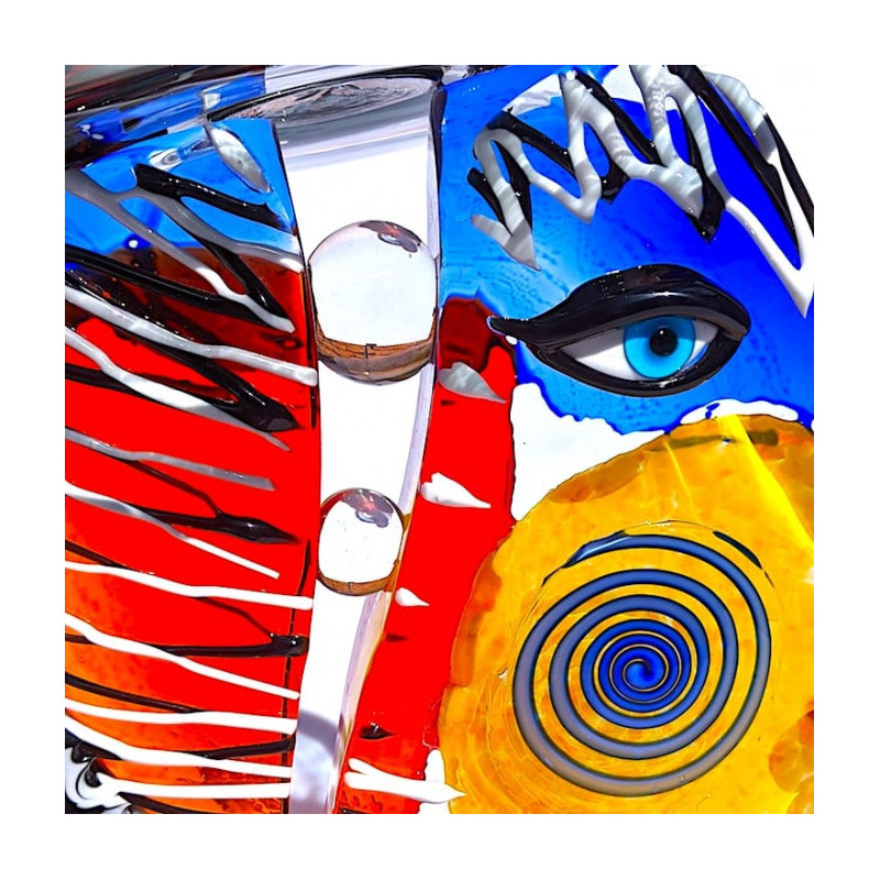 decorative modern head sculpture multicolor