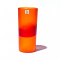 SEGRETISSIMI vaso cilindrico largo in vetro arancione