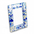 MEMORIES S BLUE colorful small glass frame