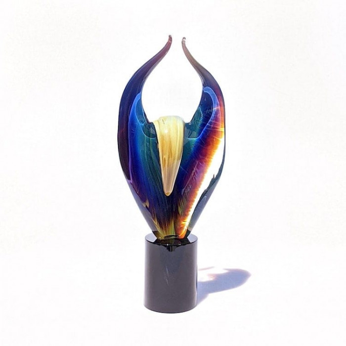 interior design chalcedony glass sculpture