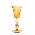 MICHELANGELO Decorative amber goblet with swan