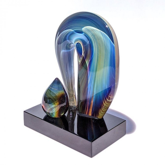 sculpture chalcedony glass handcrafted gift idea