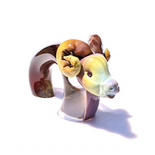 Murano small sculpture in chalcedony glass