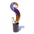 CURL artistic ribbon in chalcedony glass
