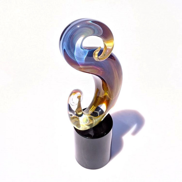 multicolor sculpture with cylindrical base gift idea