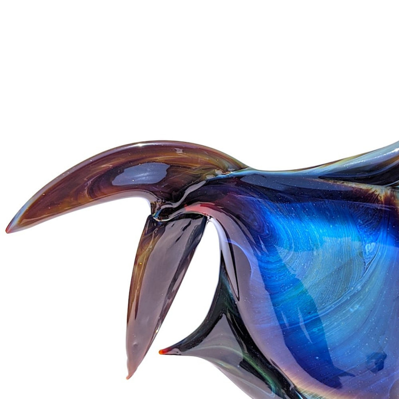 Chalcedony glass fish sculpture
