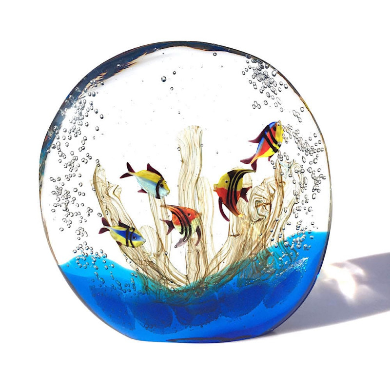 Acquario sferico in vetro di Murano