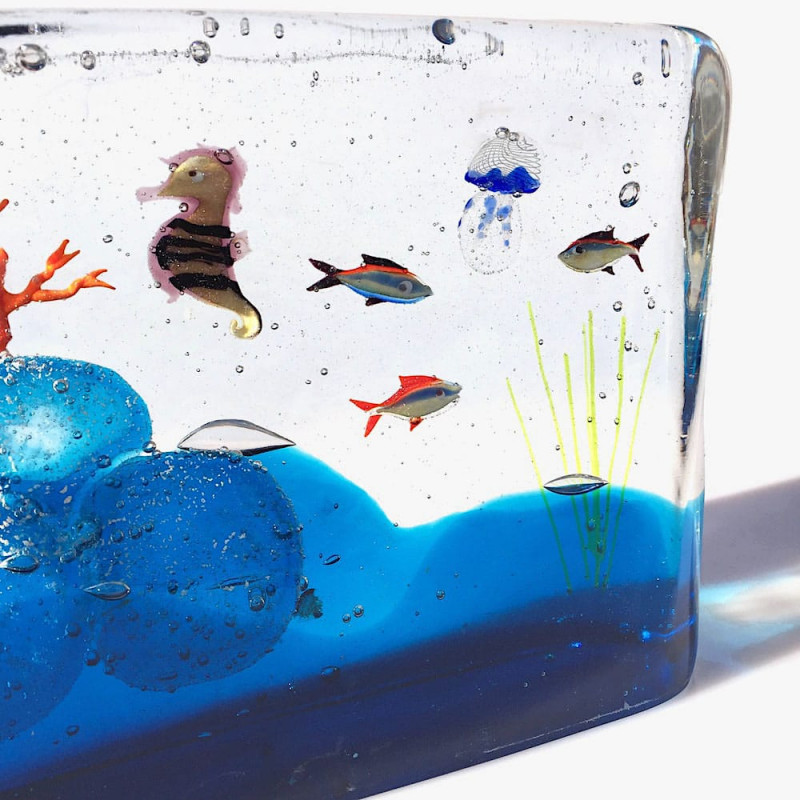 Collectible aquarium in Murano glass