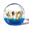 SIEGOLO artistic glass sphere with sea and fish