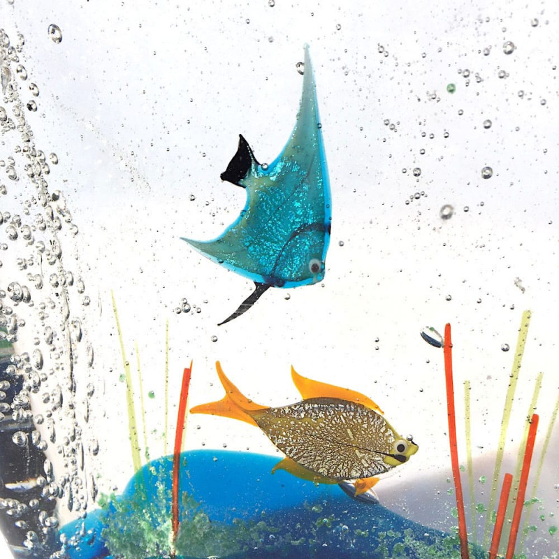 Tropical fishes in blown glass