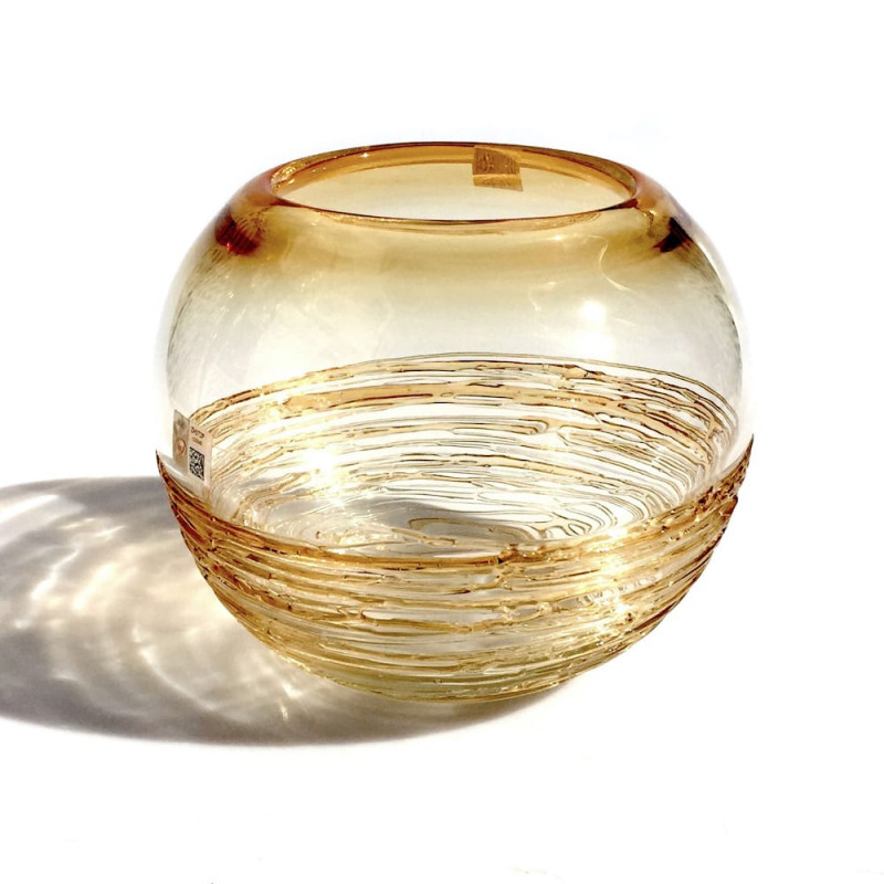 Vaso sferico in vetro di Murano