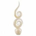 MURUROA DOUBLE gold white spiral sculpture