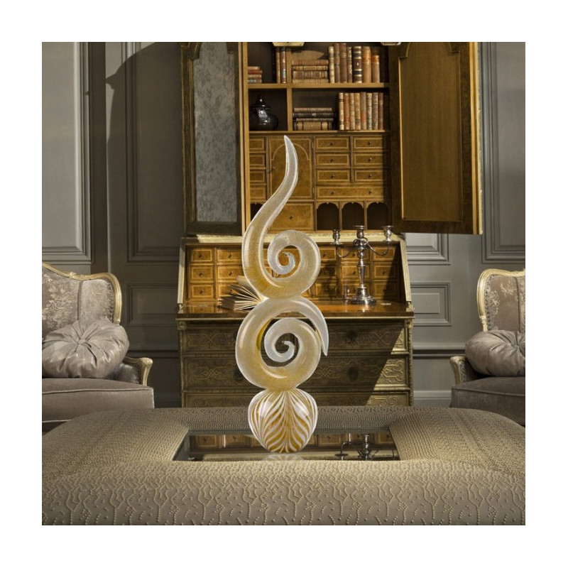 abstract sculpture with round base for home decor