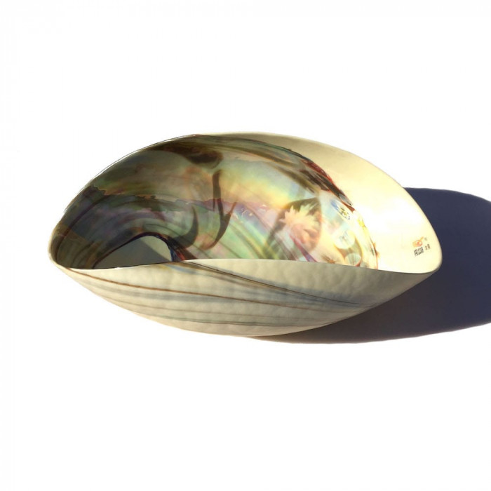 CALLE Ivory brown glass bowl from Murano