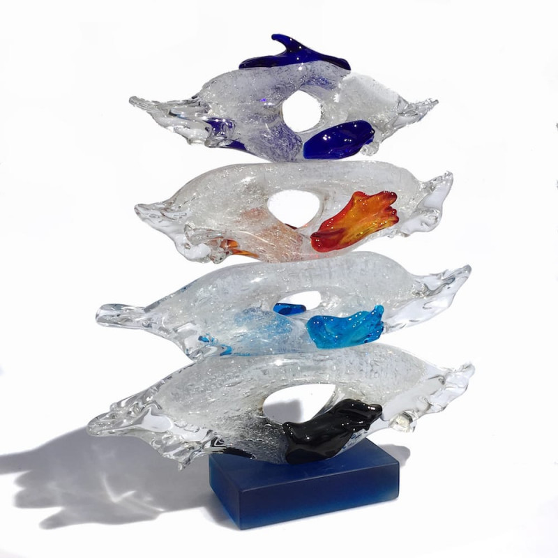 Scultura moderna vetro soffiato