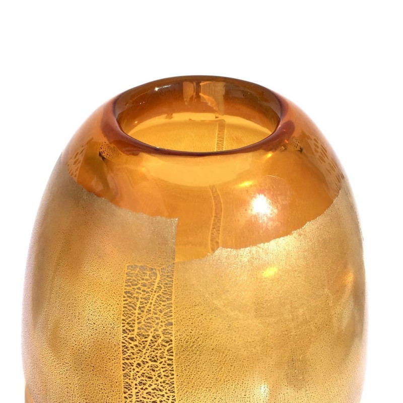 HALLEY vaso dorato ovale design morbido