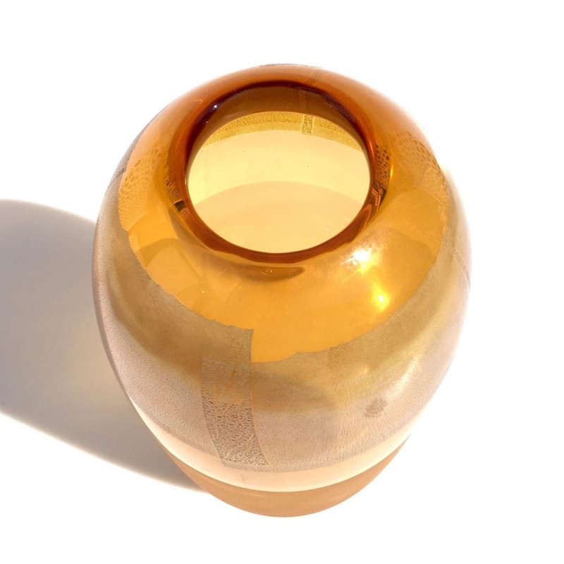 HALLEY modern minimal gold amber vase