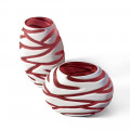 NILA set di vasi rossi e bianchi da collezione