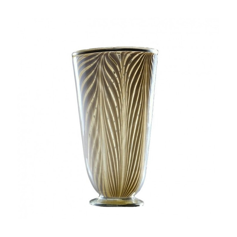 Glass gold vase classic