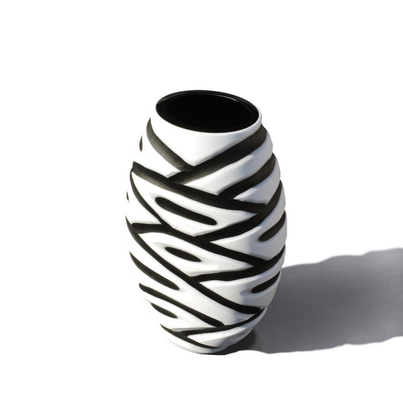 Oval-shaped decorative vase