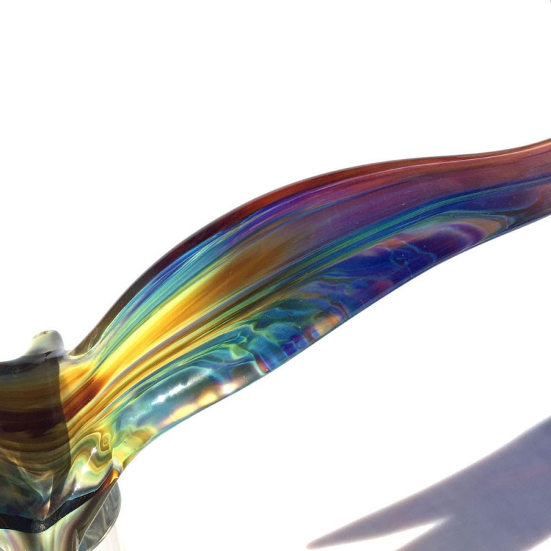 Glass sculpture sinuous lines gift idea