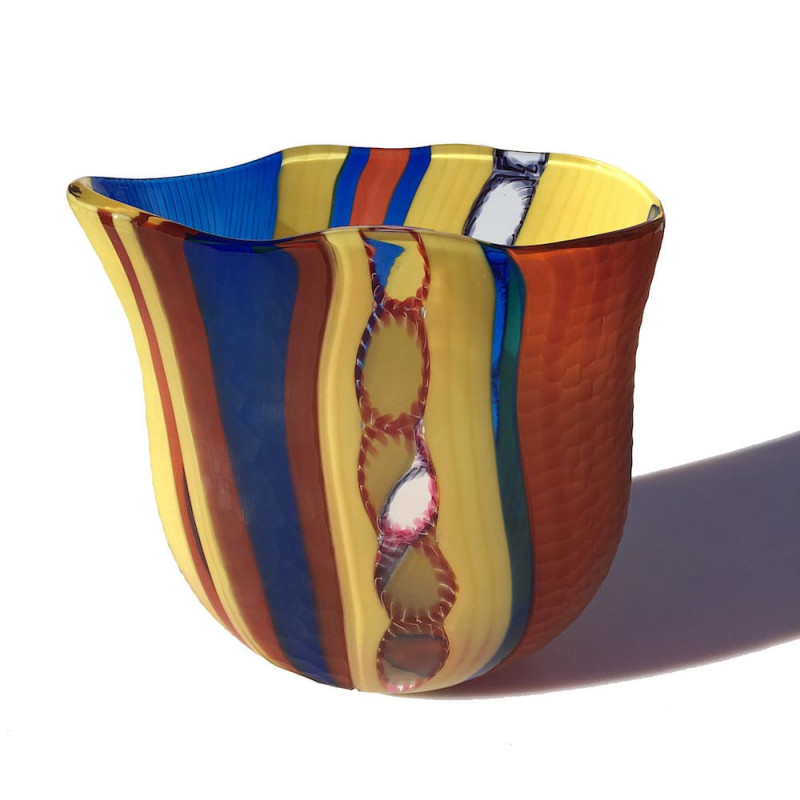 Murano glass multicolor vase