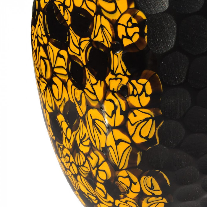 GINESTRA grande vaso di design ovale nero