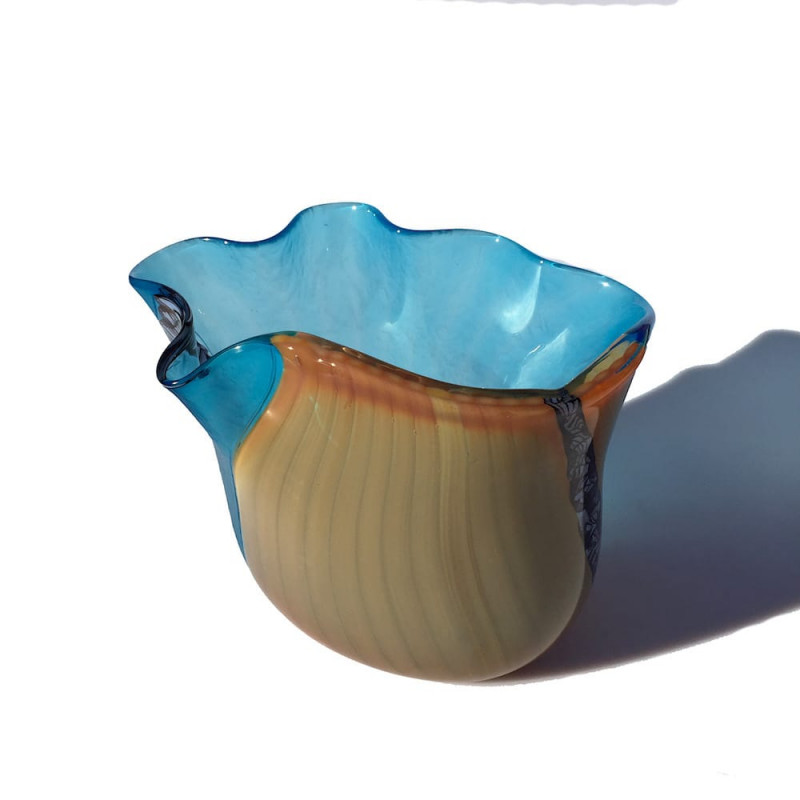 OASES light-blue amber handkerchief vase