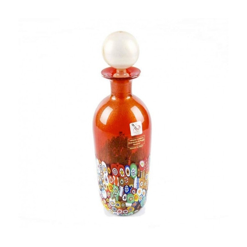 decorated bottle vase murano glass