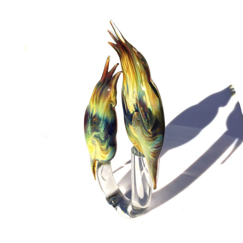 BONNIE & CLYDE coppia di pappagalli multicolore