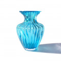 ATROPO anfora decorativa stilizzata in vetro azzurro