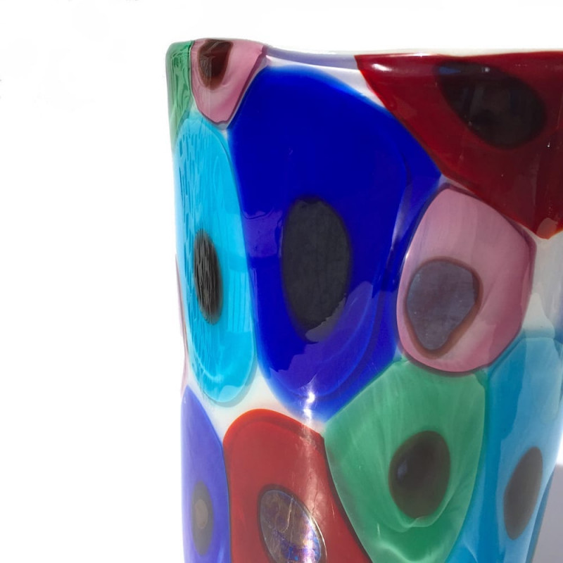 vaso con motivo maculato