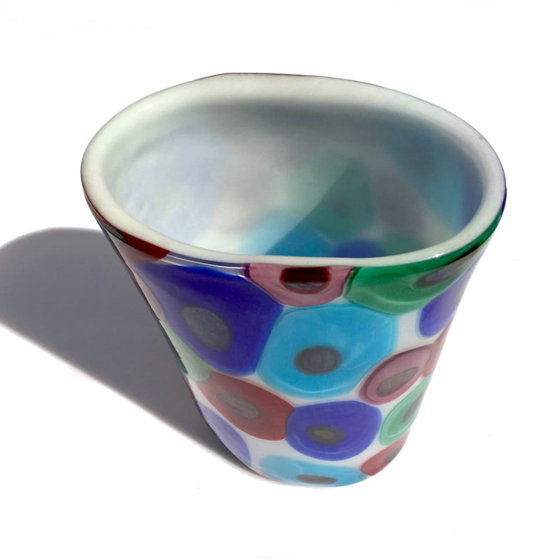 multicolored Murano glass vase