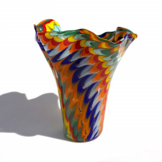 modern multicolored glass vase