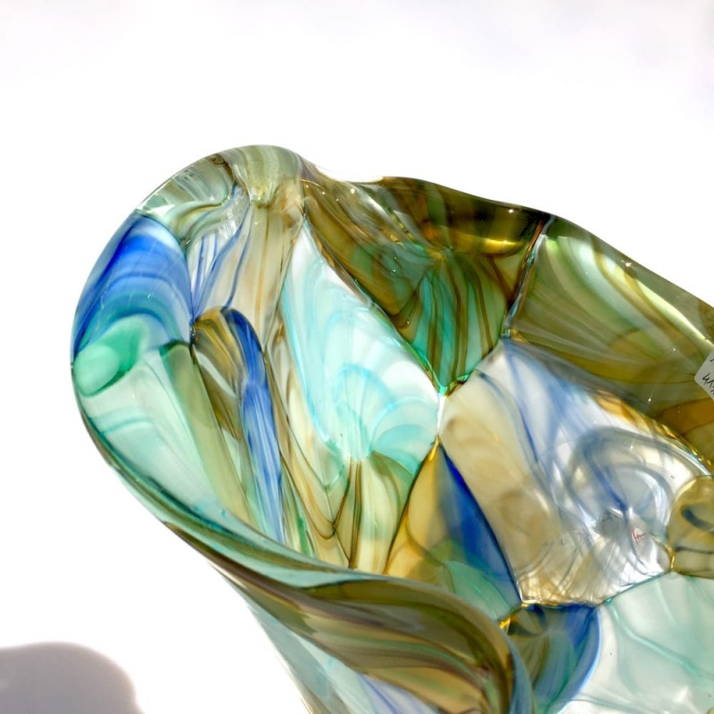 modern multicolored glass vase