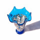 glass vase light-blue details