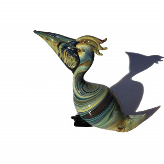 multicolored glass sculpture