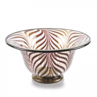 Venice centerpiece in amethyst glass of modern design