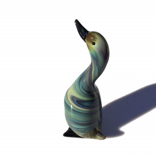 glass sculpture blue and green shades