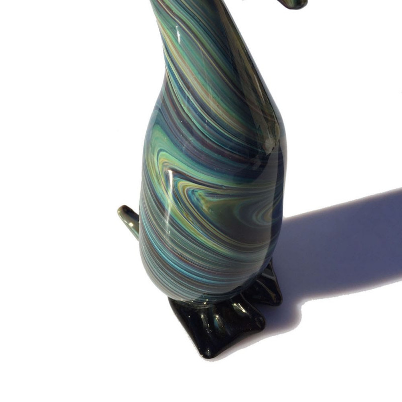 colored goose-shaped sculpture