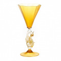 RAFFAELLO Amber decorative goblet with swan