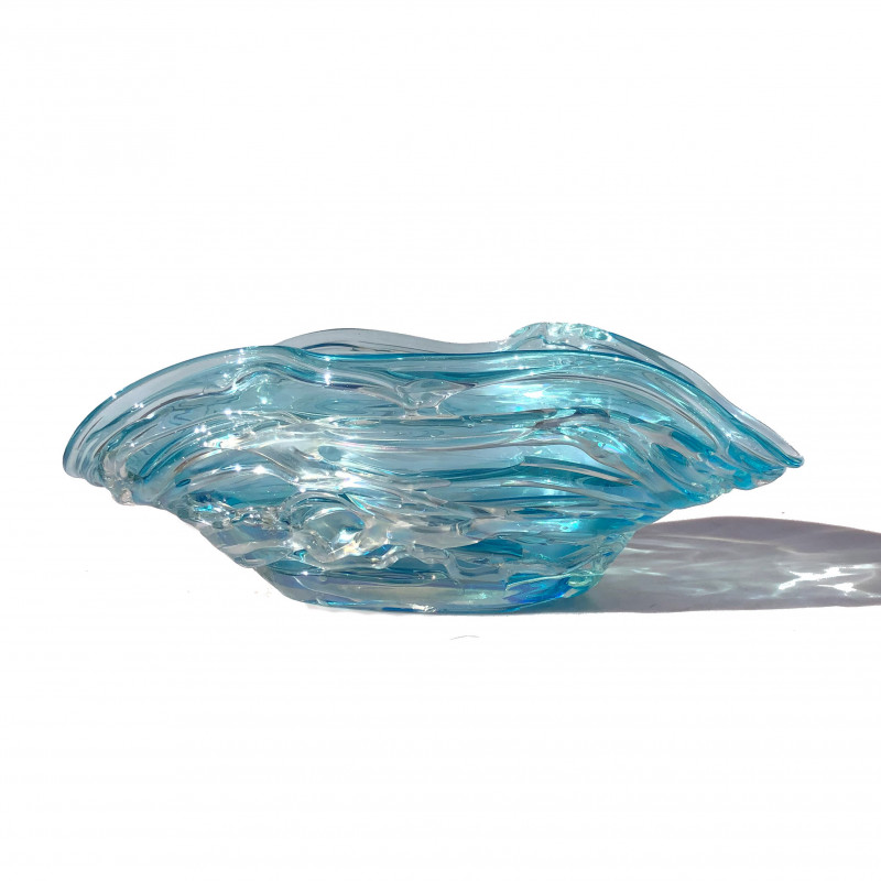 Elegant light blue glass centerpiece gift idea