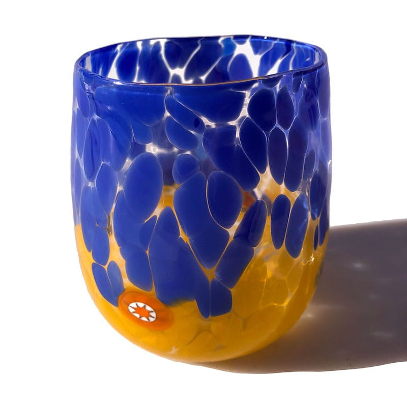 Hand-decorated luxury drinking glass