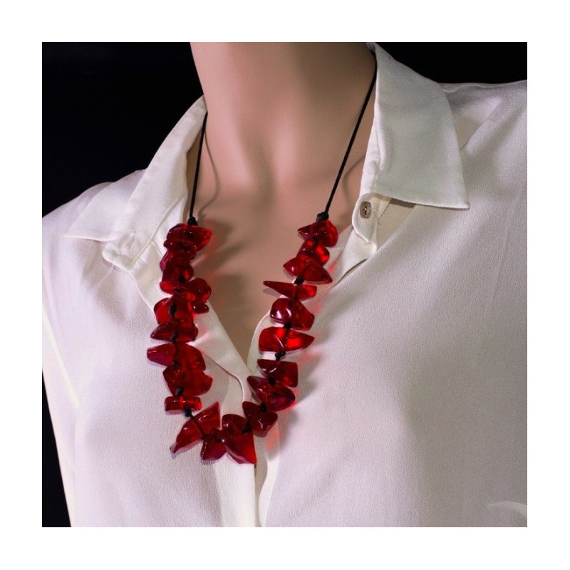 red murano glass necklace