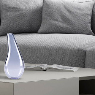Vaso moderno in vetro azzurro per arredamento