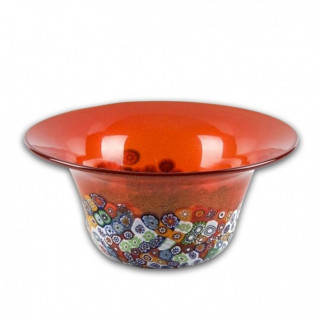 Venice centerpiece in red glass of modern design