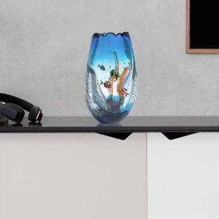 Blue vase home décor