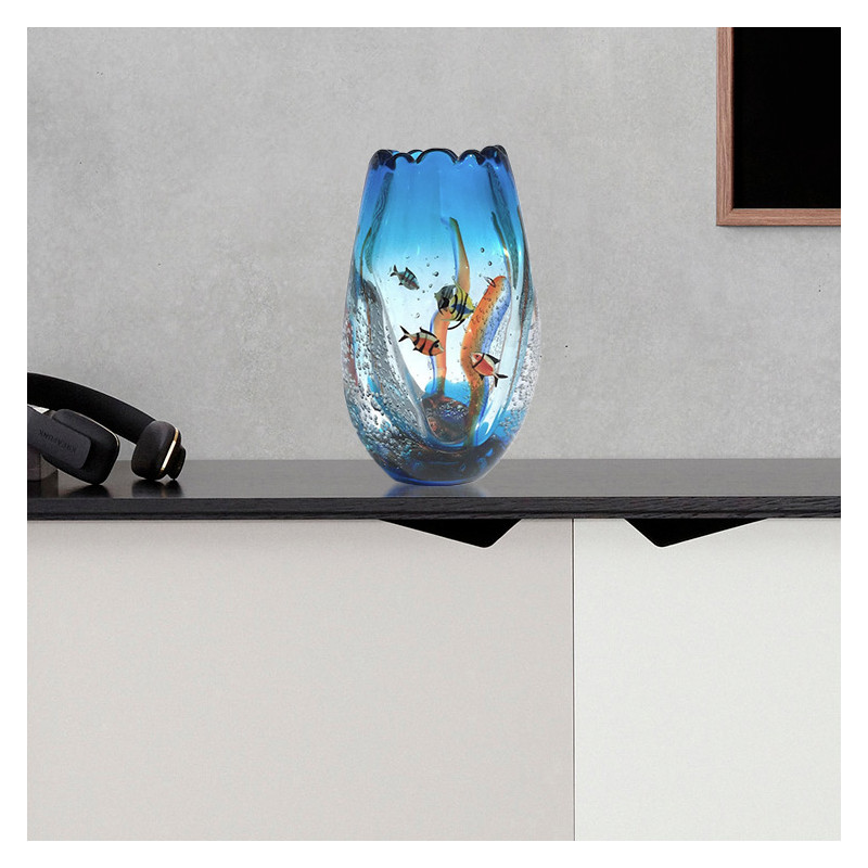 Blue vase home décor