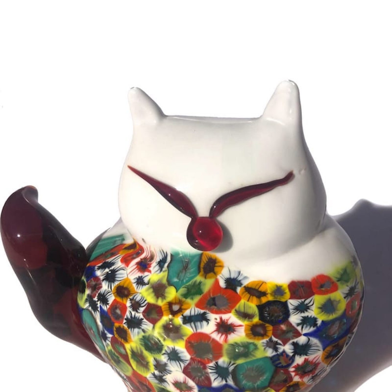 elegant glass cat sculpture modern design gift idea