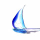 Murano glass saliboat sculpture